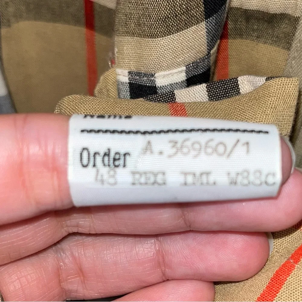 VTG Burberry Trench Coat Sz 48R Long Old Money 80s/90s Classic Double Breasted - Picture 8 of 16